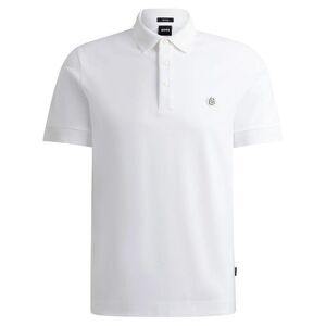 Boss Mens Parris Monogram Polo Shirt / White